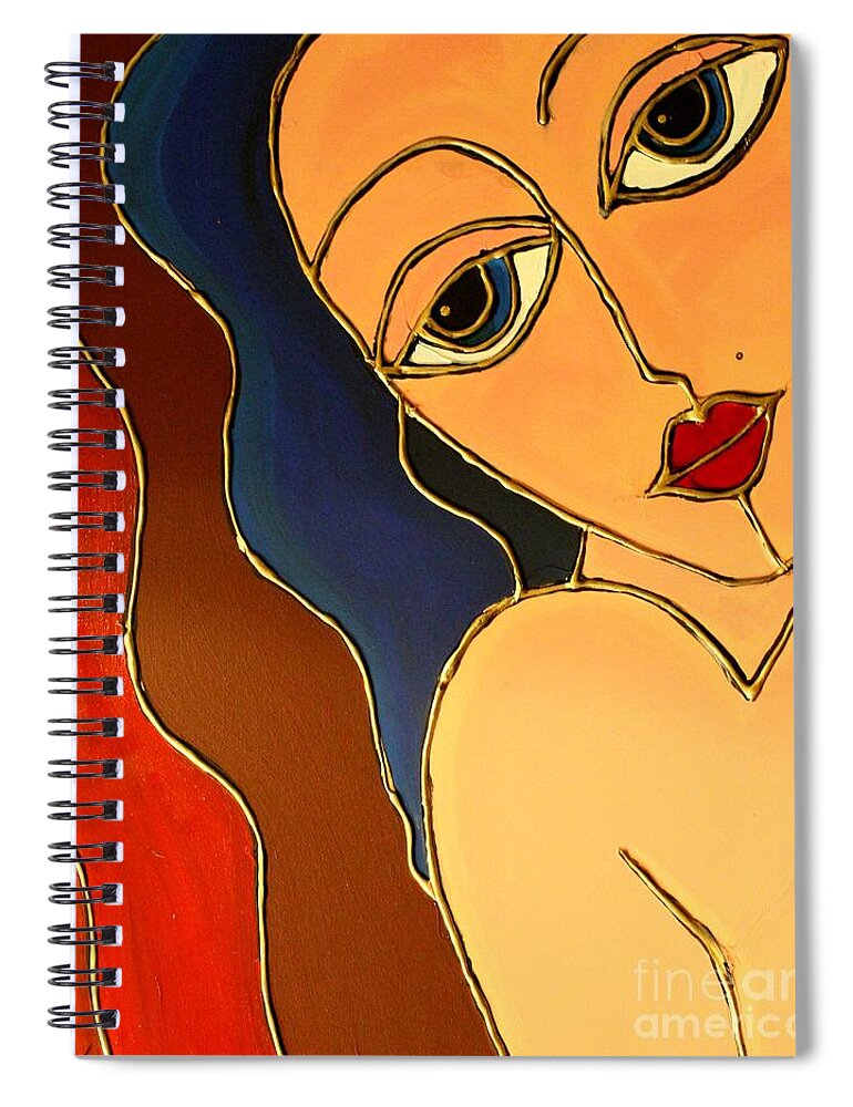 Lady Spiral Notebook featuring the painting Day Dream by Cynthia Snyder