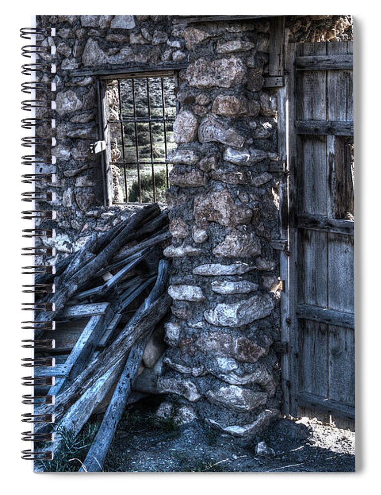 Ruin Spiral Notebook featuring the photograph Days gone by by Heiko Koehrer-Wagner