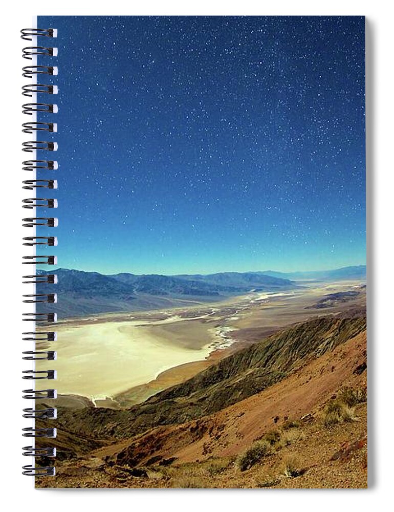 Tranquility Spiral Notebook featuring the photograph Death Valley By Moonlight by Kirk Lougheed