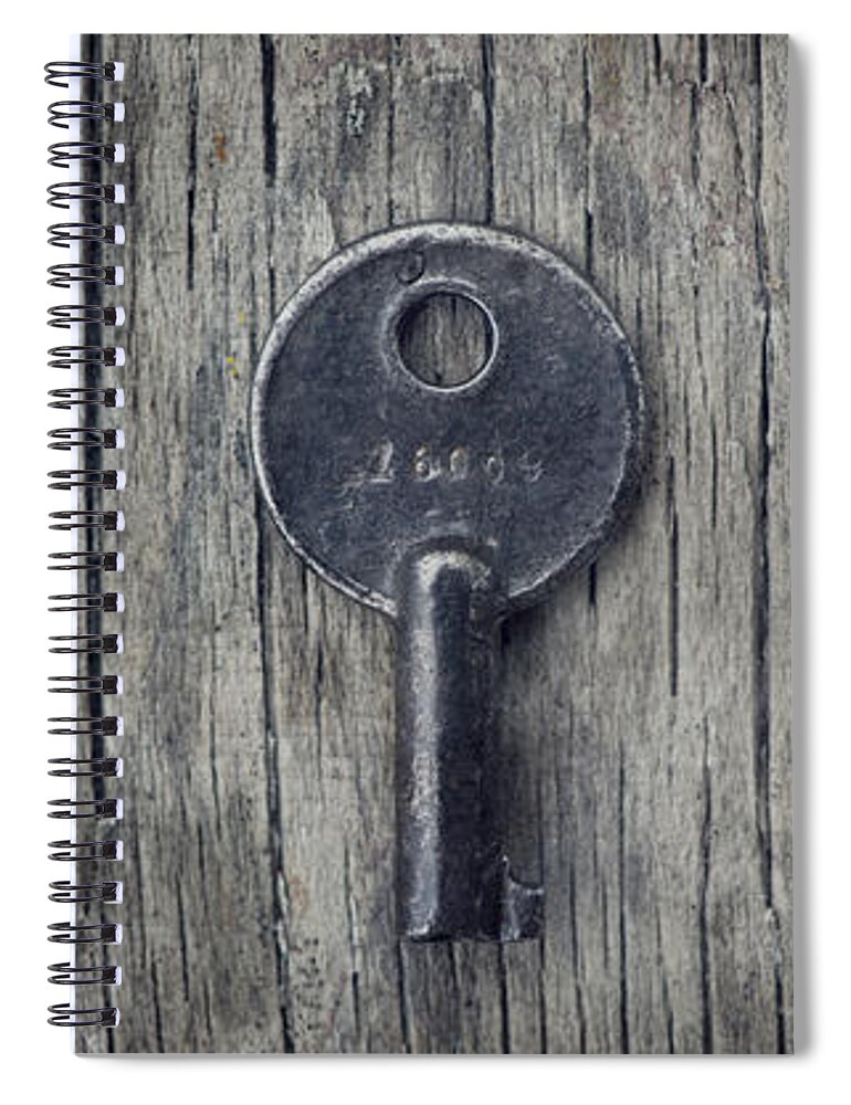 Keys Spiral Notebook featuring the photograph decorative vintage keys I by Priska Wettstein
