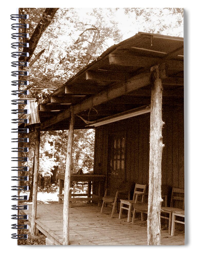 Country Landscape Spiral Notebook featuring the photograph Deer Hunters Cabin by Kim Galluzzo