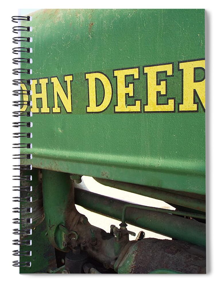 Rides Spiral Notebook featuring the photograph Deere Support by Caryl J Bohn