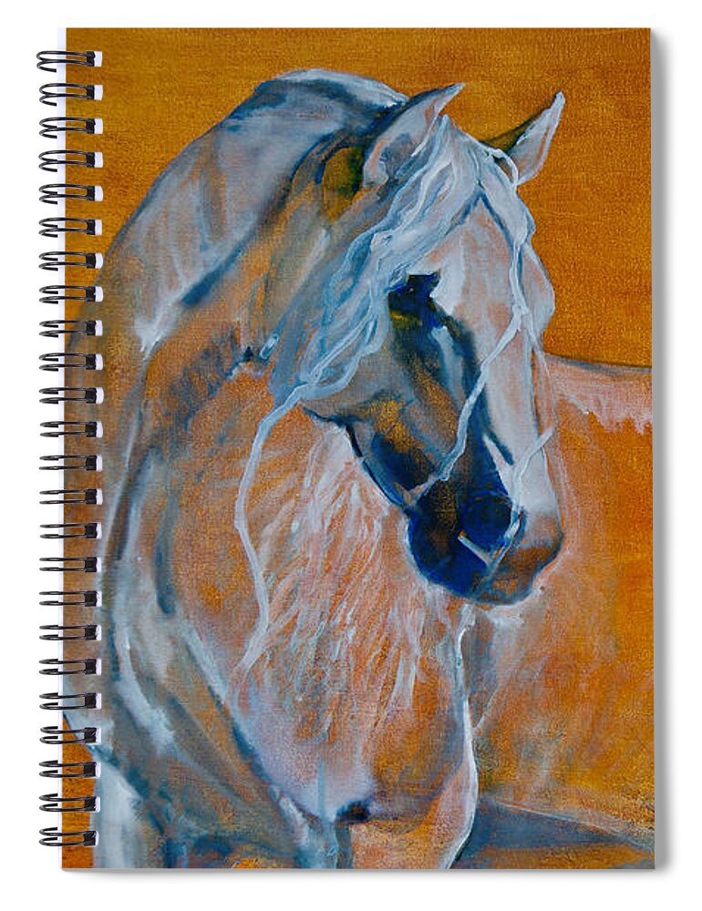 Horses Spiral Notebook featuring the painting Del Sol by Jani Freimann