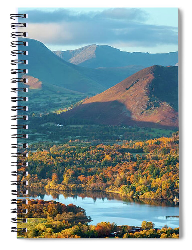 Viewpoint Spiral Notebook featuring the photograph Derwent Water And Newlands Valley, Lake by Chrishepburn