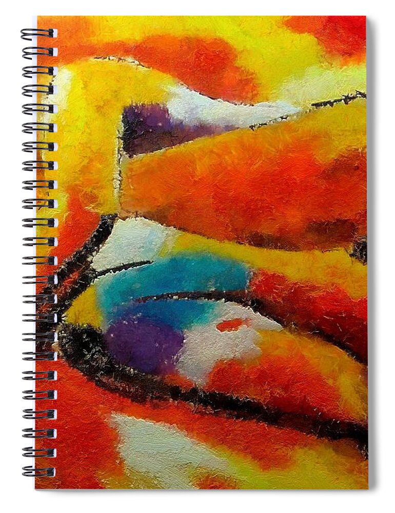 Nude Spiral Notebook featuring the painting Despair by Dragica Micki Fortuna