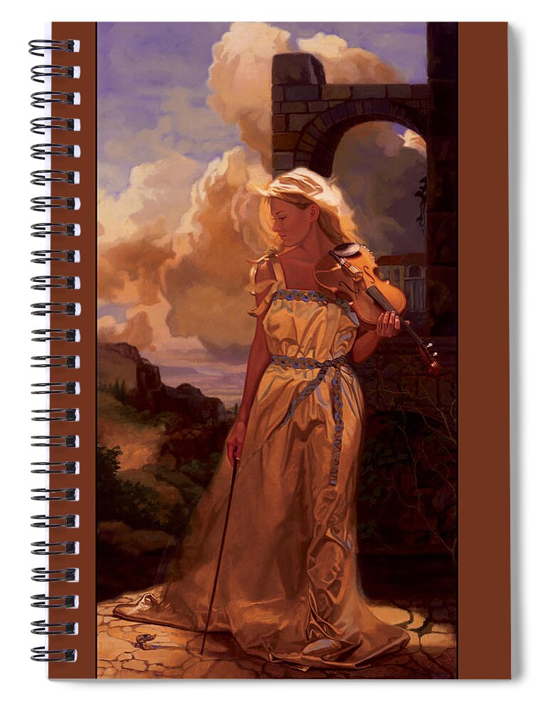 Whelan Art Spiral Notebook featuring the painting Destiny by Patrick Whelan