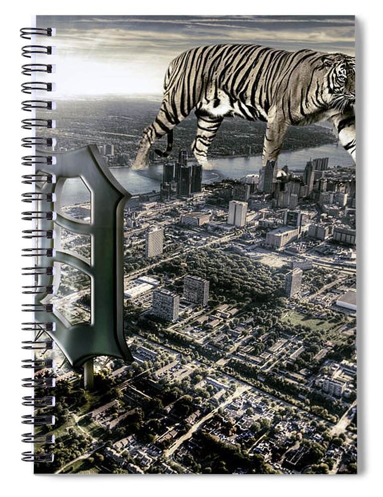 Giant Tiger Spiral Notebook featuring the photograph Detroit by Nicholas Grunas