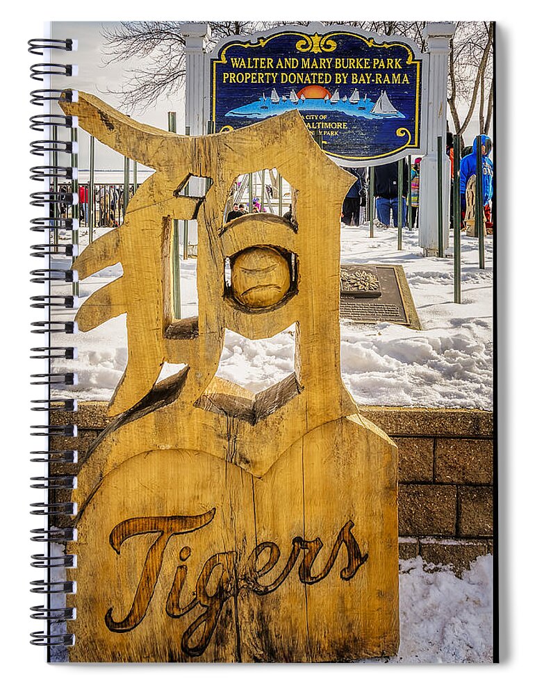 Detroit Spiral Notebook featuring the photograph Detroit Tigers Baseball by LeeAnn McLaneGoetz McLaneGoetzStudioLLCcom
