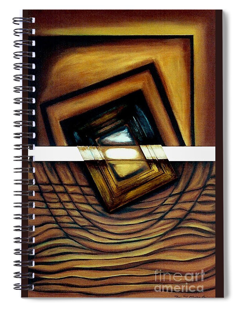 Surrealism Spiral Notebook featuring the painting Deversity View by Fei A