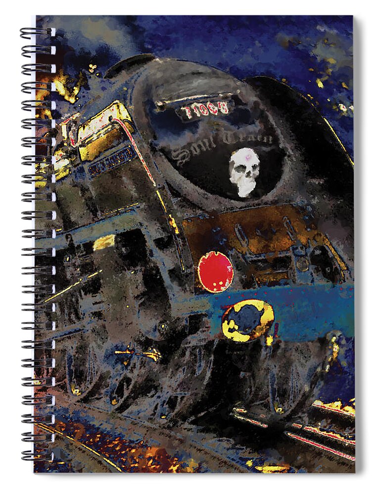 Train Spiral Notebook featuring the digital art Devil's Train by Pennie McCracken