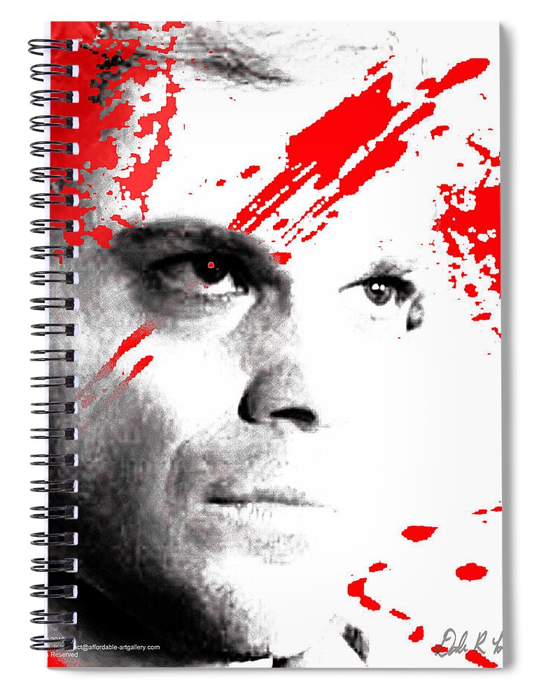 Dexter Spiral Notebook featuring the digital art Dexter Dreaming by Dale Loos Jr