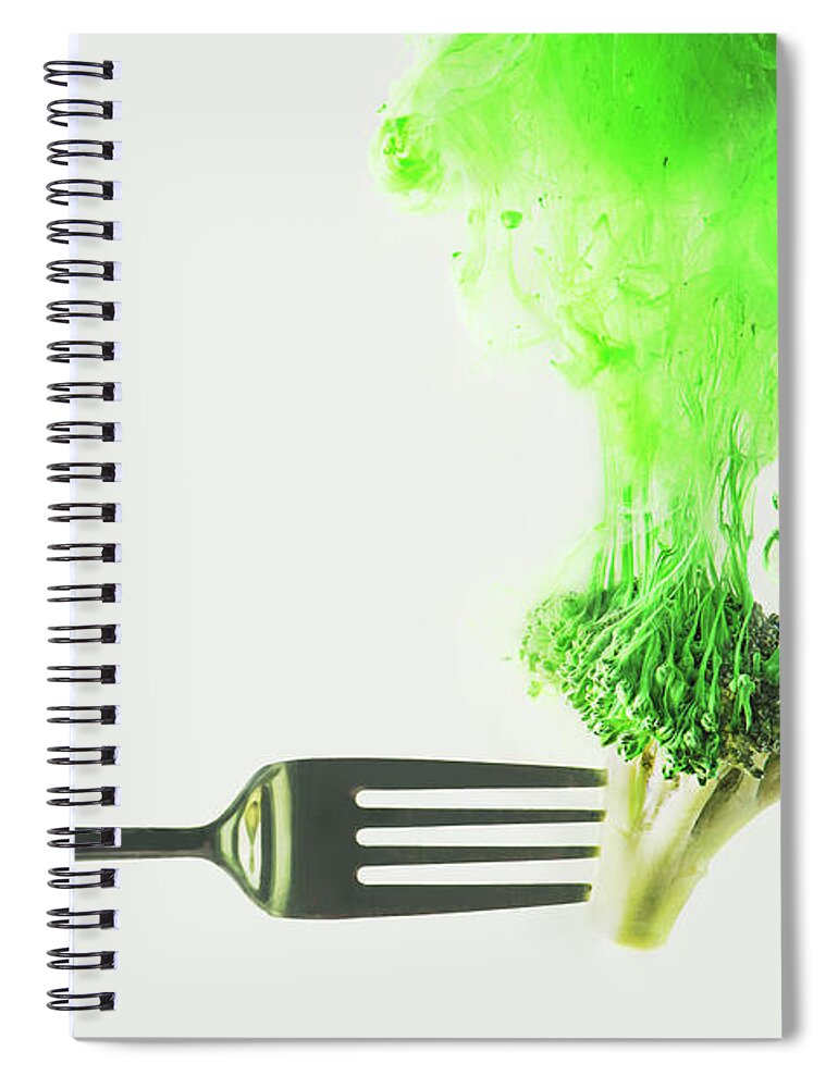 Broccoli Spiral Notebook featuring the photograph Disintegrated Broccoli by Dina Belenko Photography