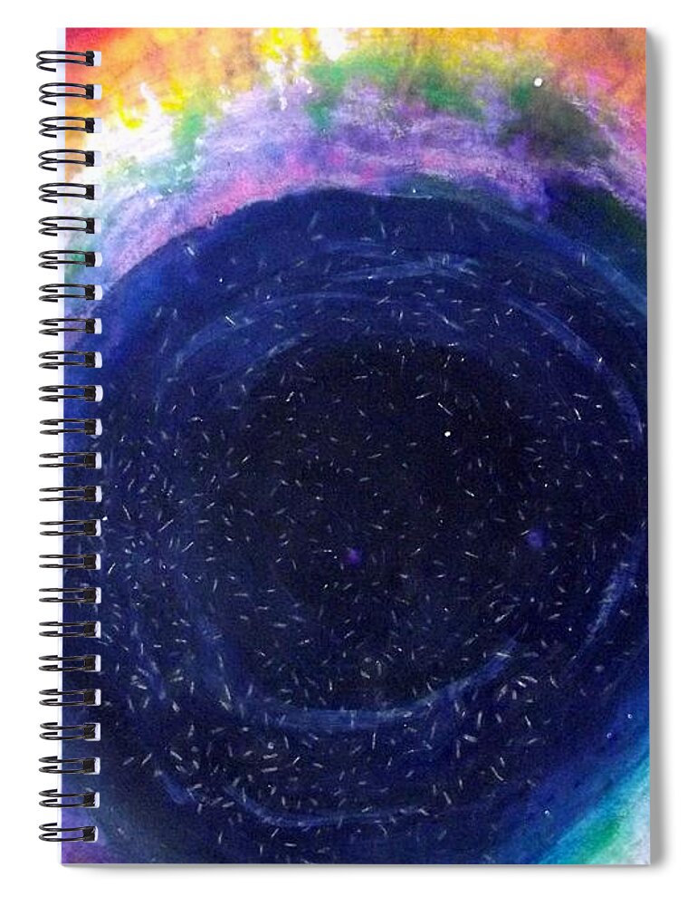 Nebula Spiral Notebook featuring the painting Mind's Nebula by Cara Frafjord