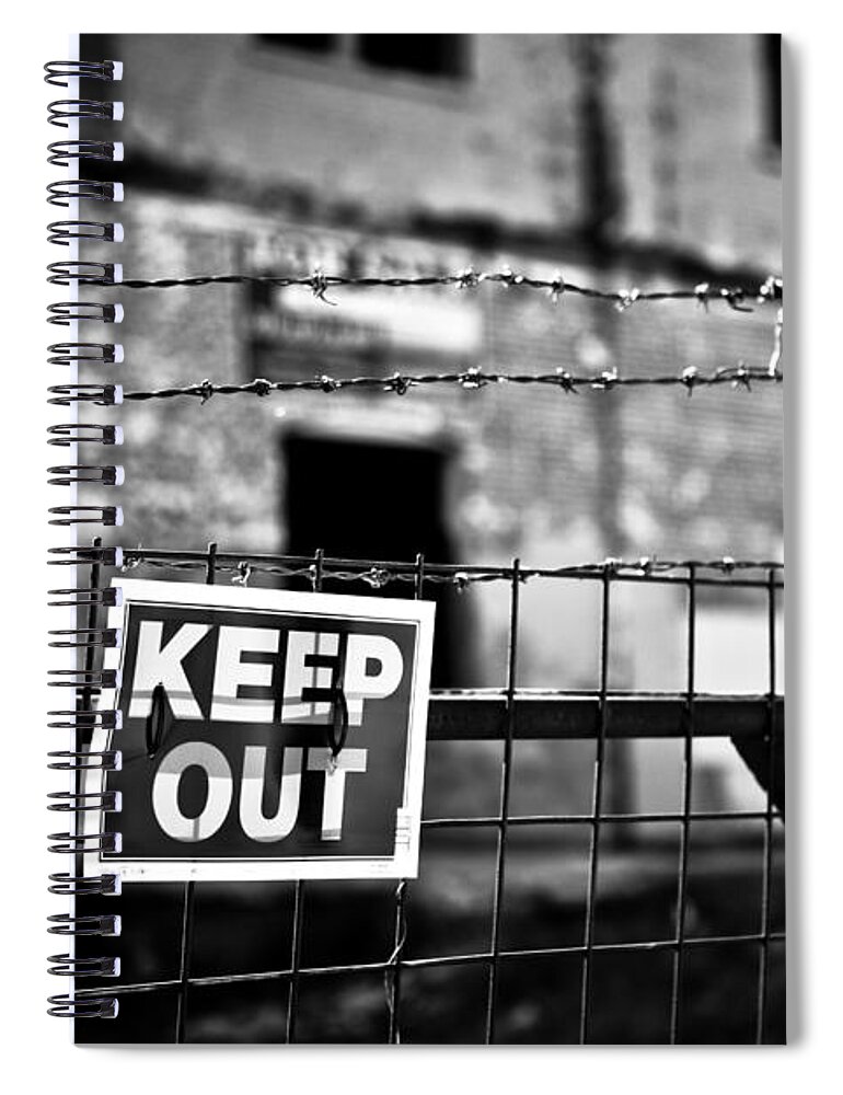 Industrial Spiral Notebook featuring the photograph Do Not Enter by Melinda Ledsome