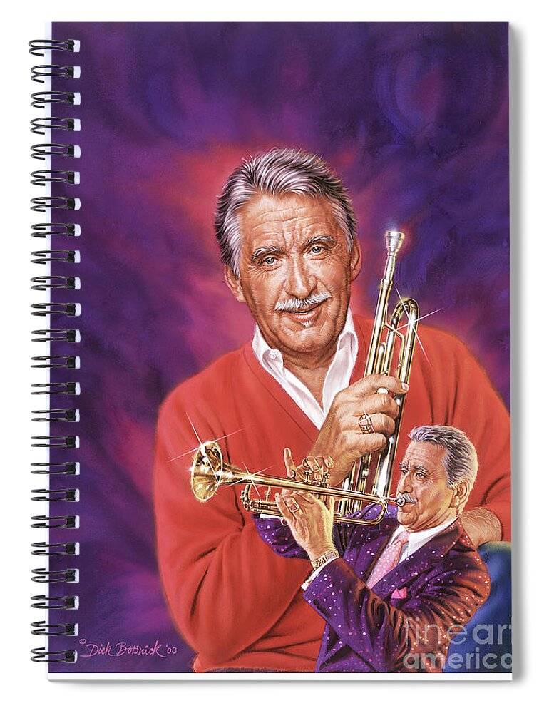 Portrait Spiral Notebook featuring the painting Doc Severinsen by Dick Bobnick