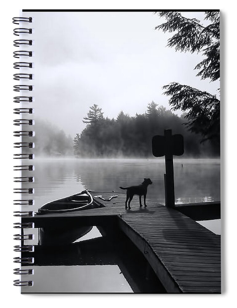 Dog Spiral Notebook featuring the photograph Waiting For Her - Luther Fine Art by Luther Fine Art