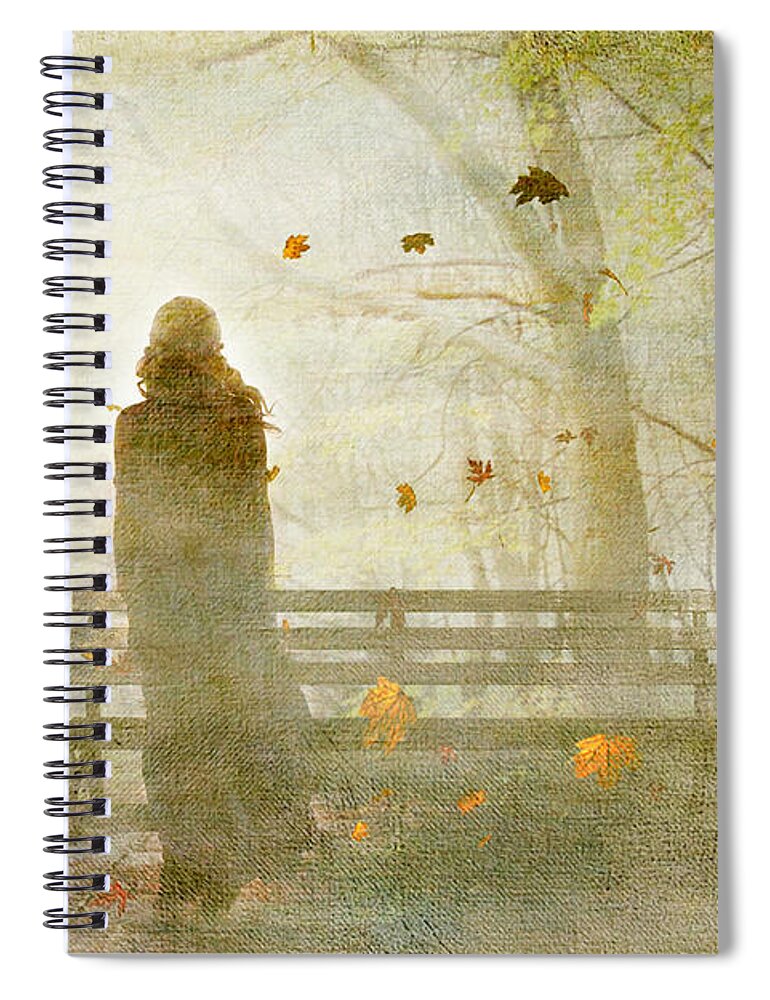 Vintage Spiral Notebook featuring the digital art Don't look back ... by Chris Armytage