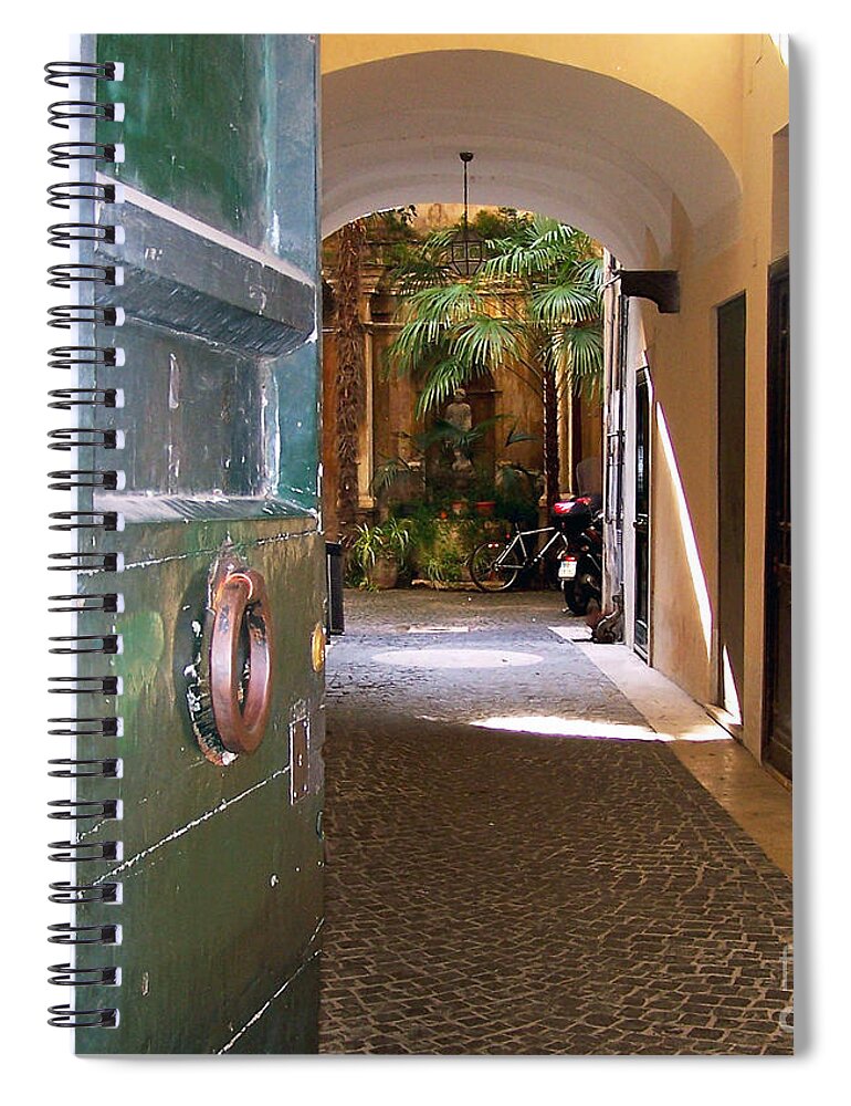 Door Spiral Notebook featuring the photograph Door in Florence by Debby Pueschel