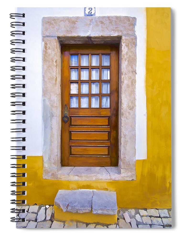 Brown Spiral Notebook featuring the photograph Door Number Two by David Letts