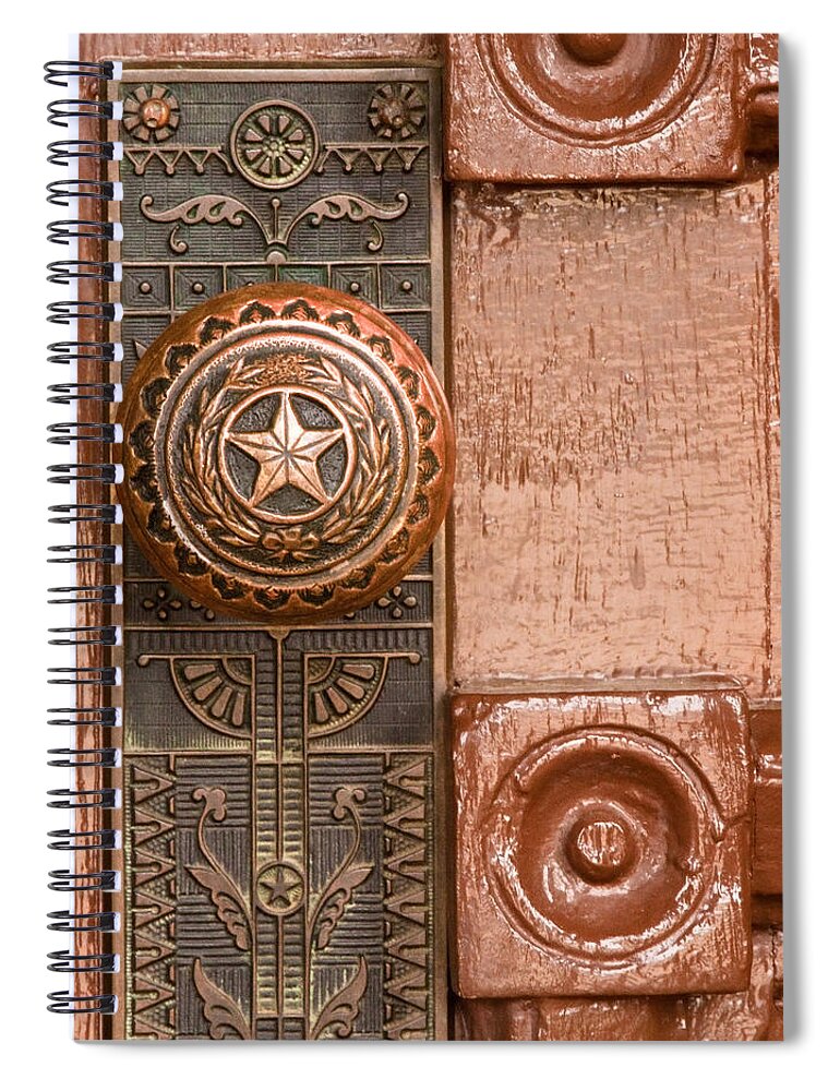 Door Spiral Notebook featuring the photograph Door to Texas State Capital by David and Carol Kelly