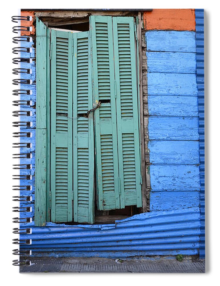 Door Spiral Notebook featuring the photograph Doors And Windows Buenos Aires 8 by Bob Christopher