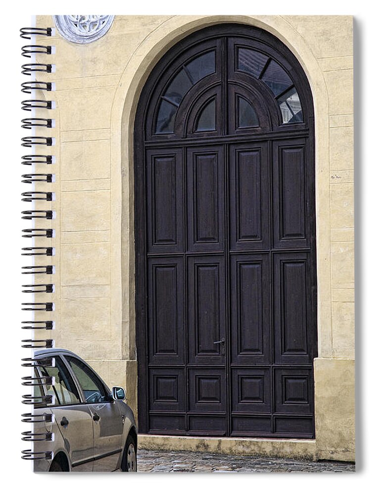 Downtown Kromeriz Spiral Notebook featuring the photograph Doors of Kromeriz II by Robert Culver
