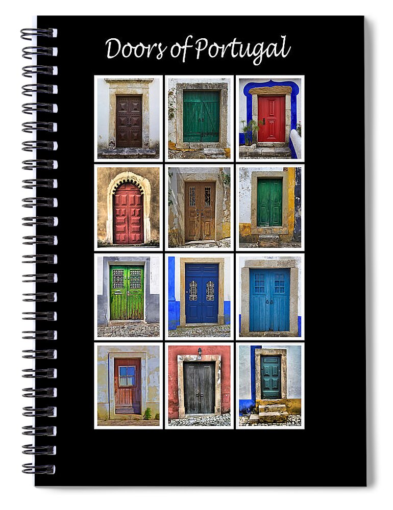 Portugal Spiral Notebook featuring the photograph Doors of Portugal by David Letts