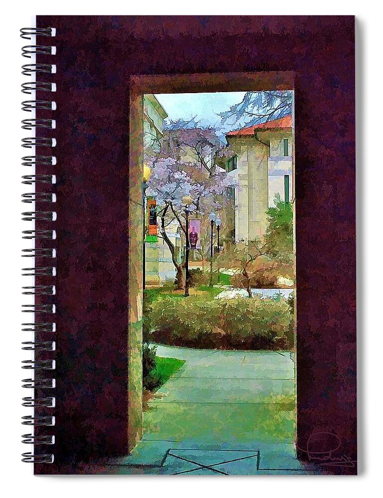 Cafe Art Spiral Notebook featuring the photograph Doorway by Ludwig Keck