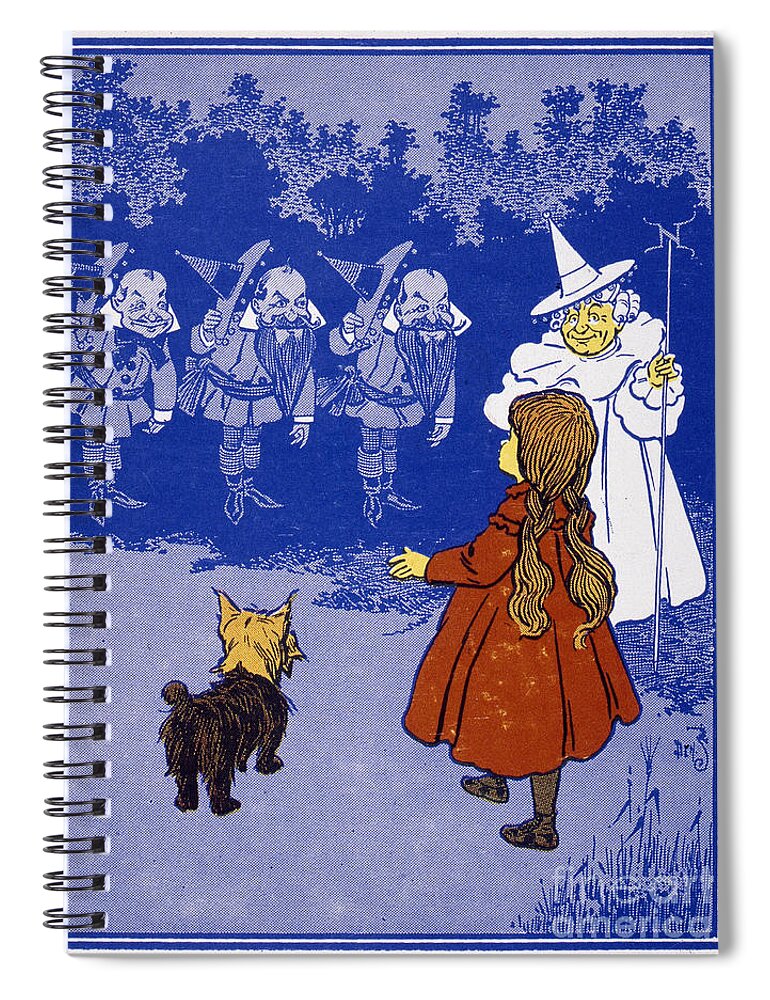 1900 Spiral Notebook featuring the photograph Dorothy And The Witch by Granger