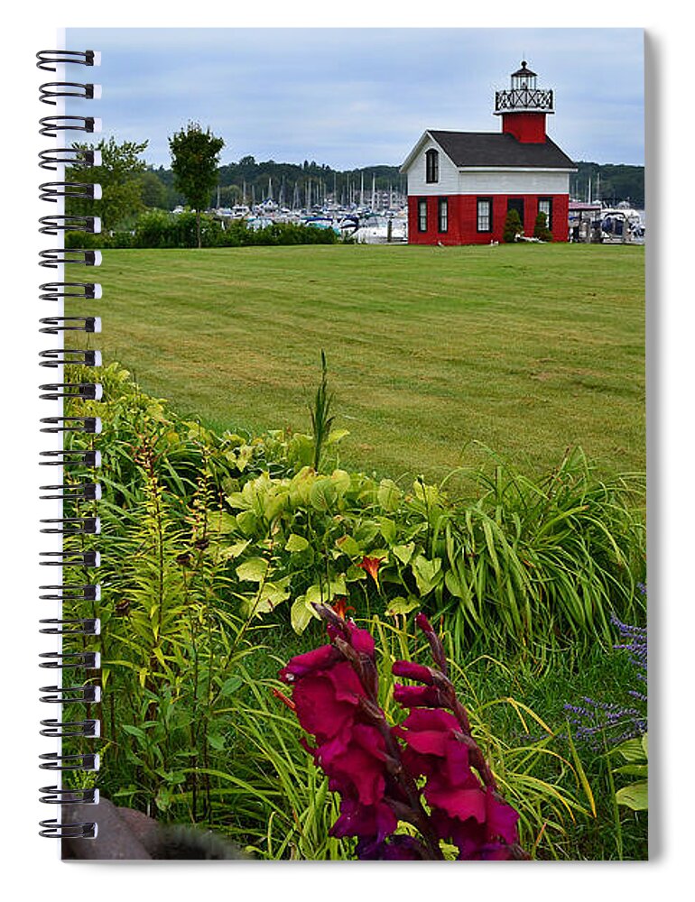 Douglas Spiral Notebook featuring the photograph Douglas Lighthouse Water Tower by Amy Lucid