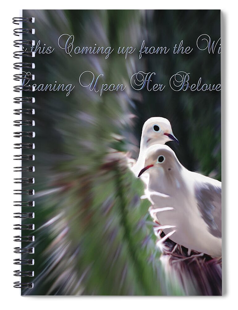 Birds Spiral Notebook featuring the photograph Love Doves by Constance Woods