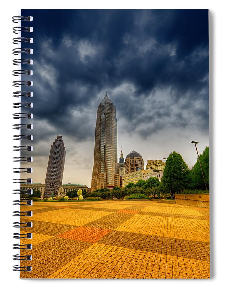 Cleveland Spiral Notebook featuring the photograph Downtown by Alexey Stiop