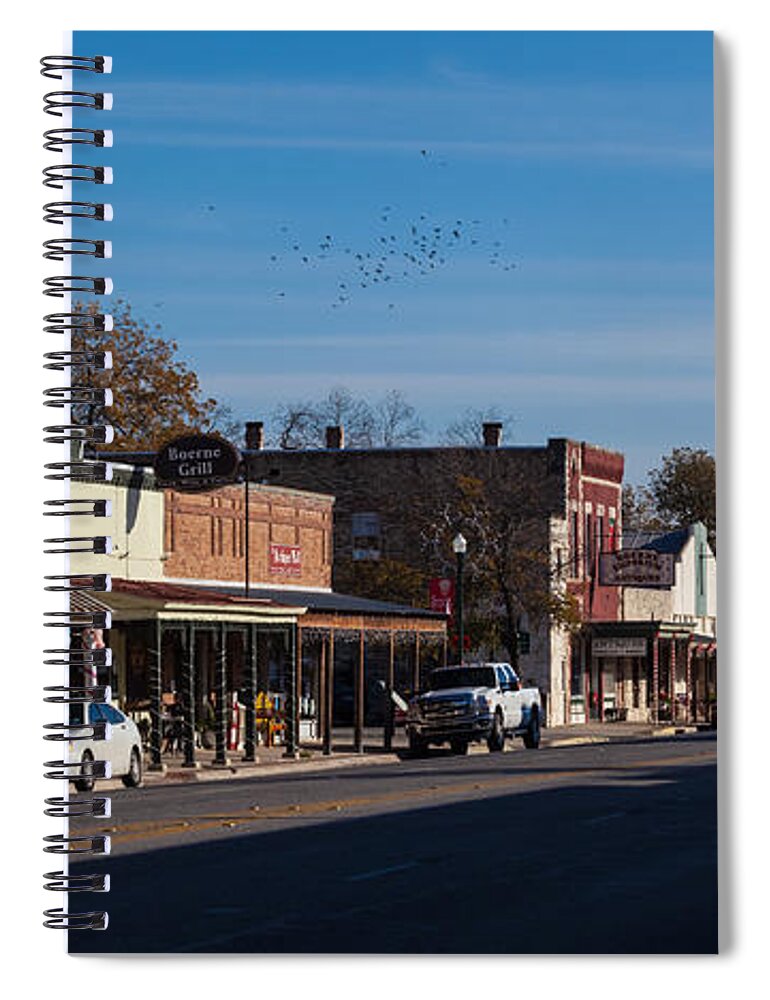 Boerne Spiral Notebook featuring the photograph Downtown Boerne by Ed Gleichman