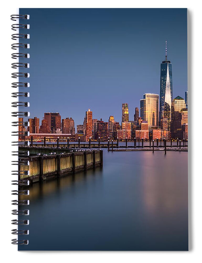 Downtown Spiral Notebook featuring the photograph Downtown Sunset by Mihai Andritoiu