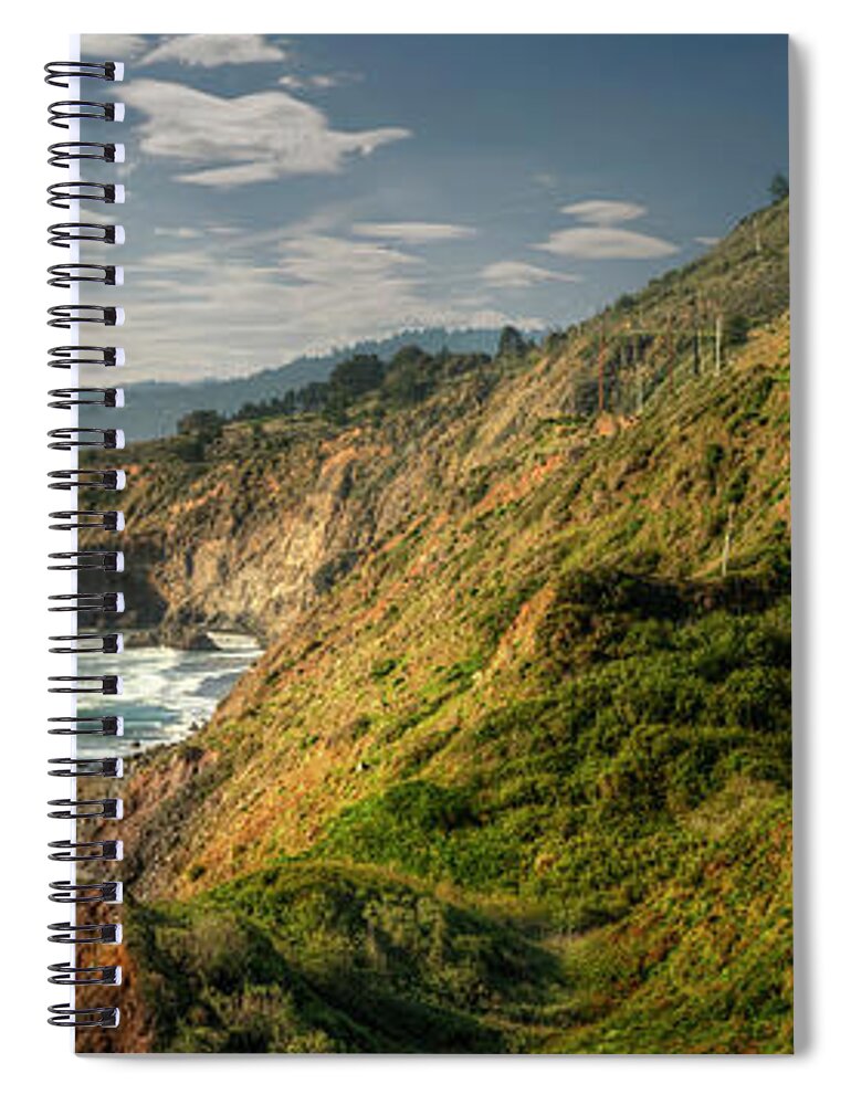 Horizontal Spiral Notebook featuring the photograph Dramatic Northern California Coastline by Ed Freeman