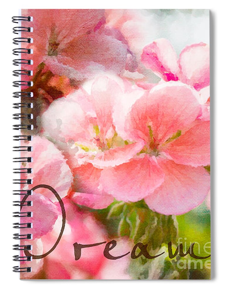 Pink Flowers Spiral Notebook featuring the photograph Dream by JBK Photo Art