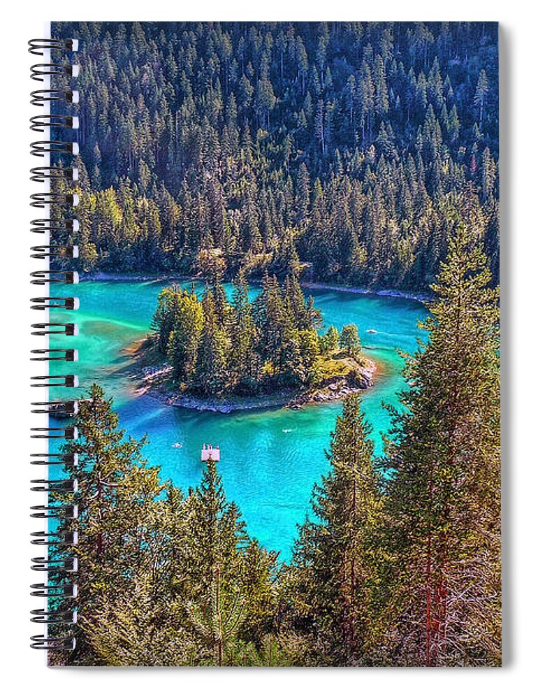 Switzerland Spiral Notebook featuring the photograph Dream Lake by Hanny Heim