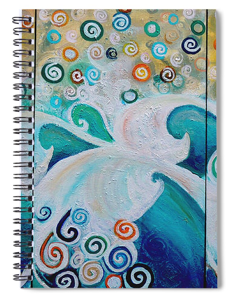 Seascape Spiral Notebook featuring the painting Dream Of the Ocean by Shirley Smith