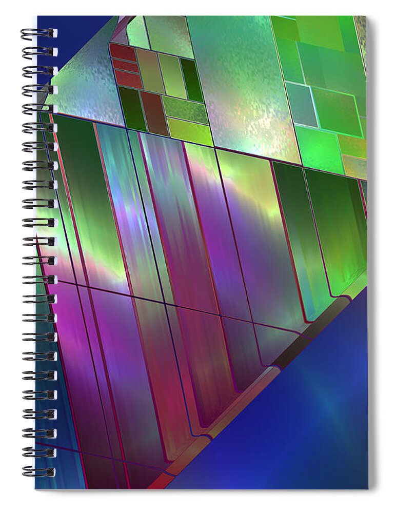 Abstract Spiral Notebook featuring the digital art Dream Path by Judi Suni Hall