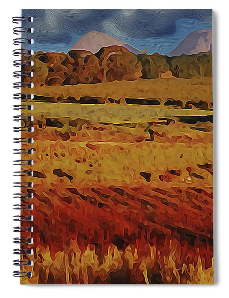 Countryside Spiral Notebook featuring the digital art Dreamside by Vincent Franco
