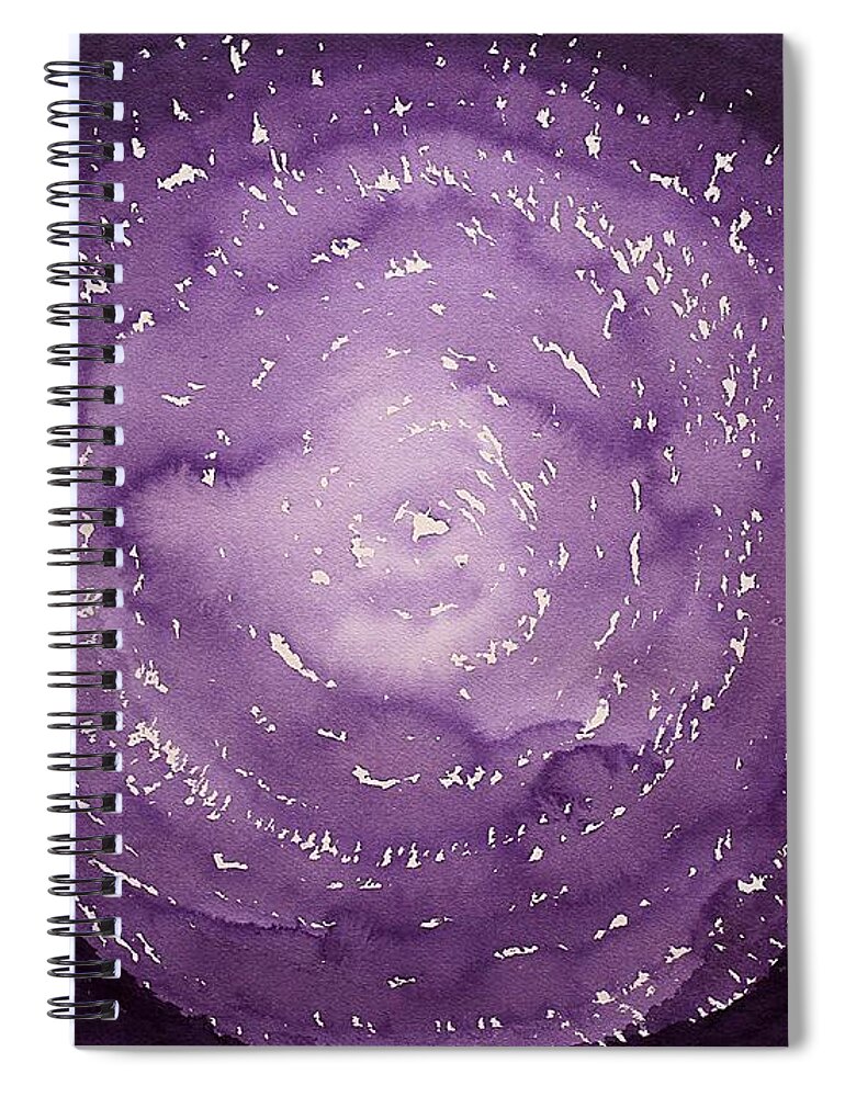 Universe Spiral Notebook featuring the painting Dreamcatcher original painting by Sol Luckman