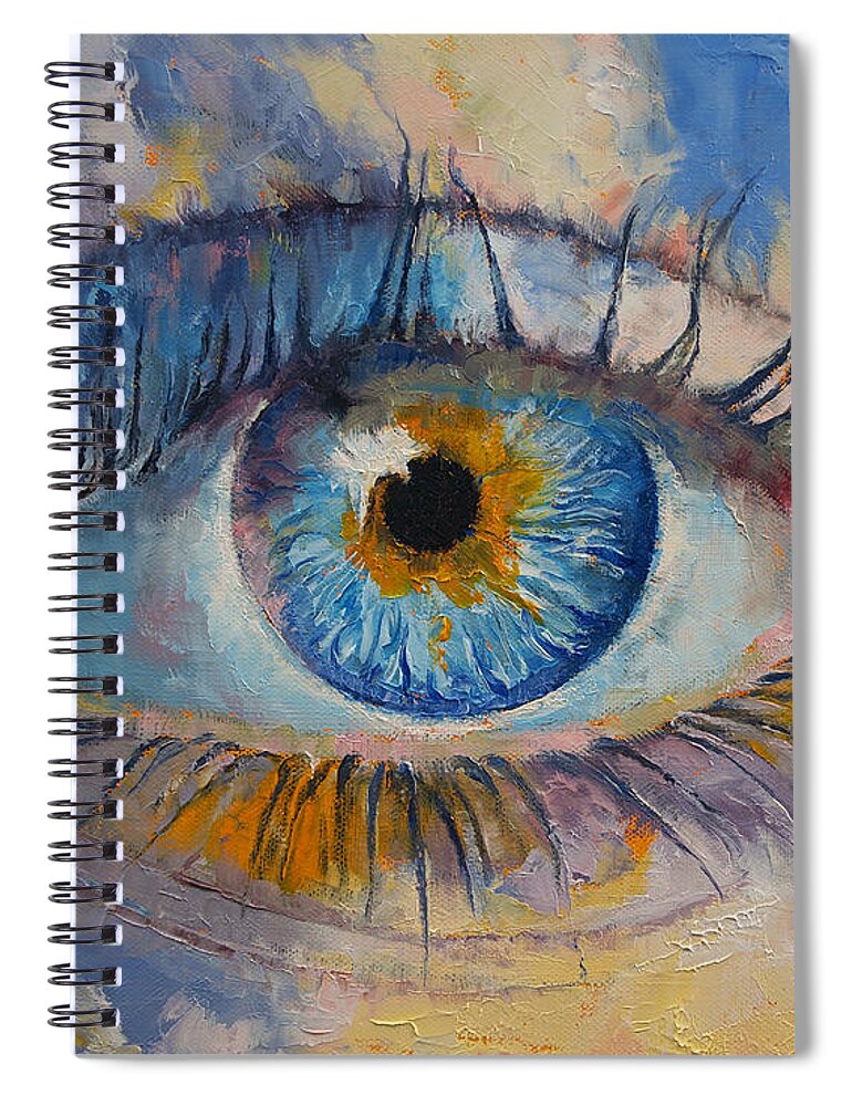 Michael Creese Spiral Notebook featuring the painting Eye by Michael Creese