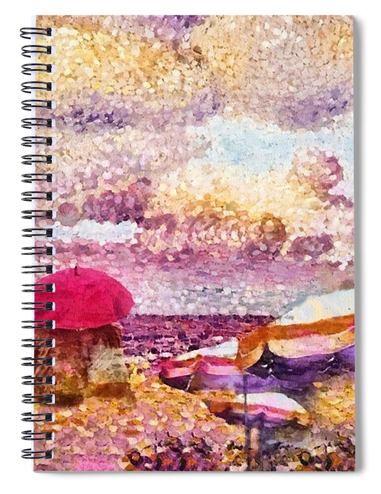 Dreamers Spiral Notebook featuring the painting Dreamers by Mo T