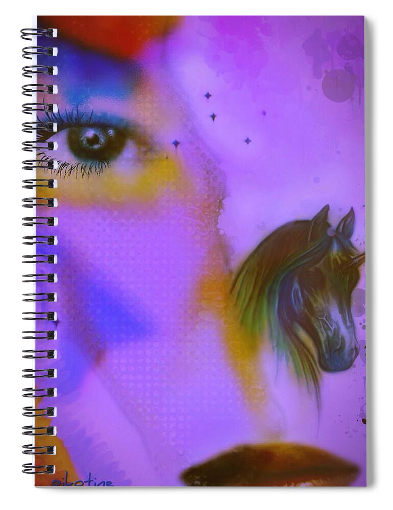 Dreaming Of Spiral Notebook featuring the digital art Dreaming of by Pikotine Art
