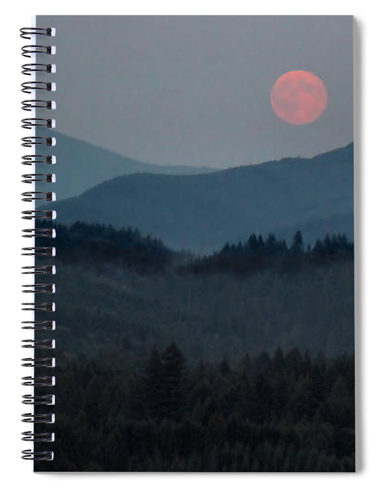 Landscape Spiral Notebook featuring the photograph Dreaming The Moon by Rory Siegel
