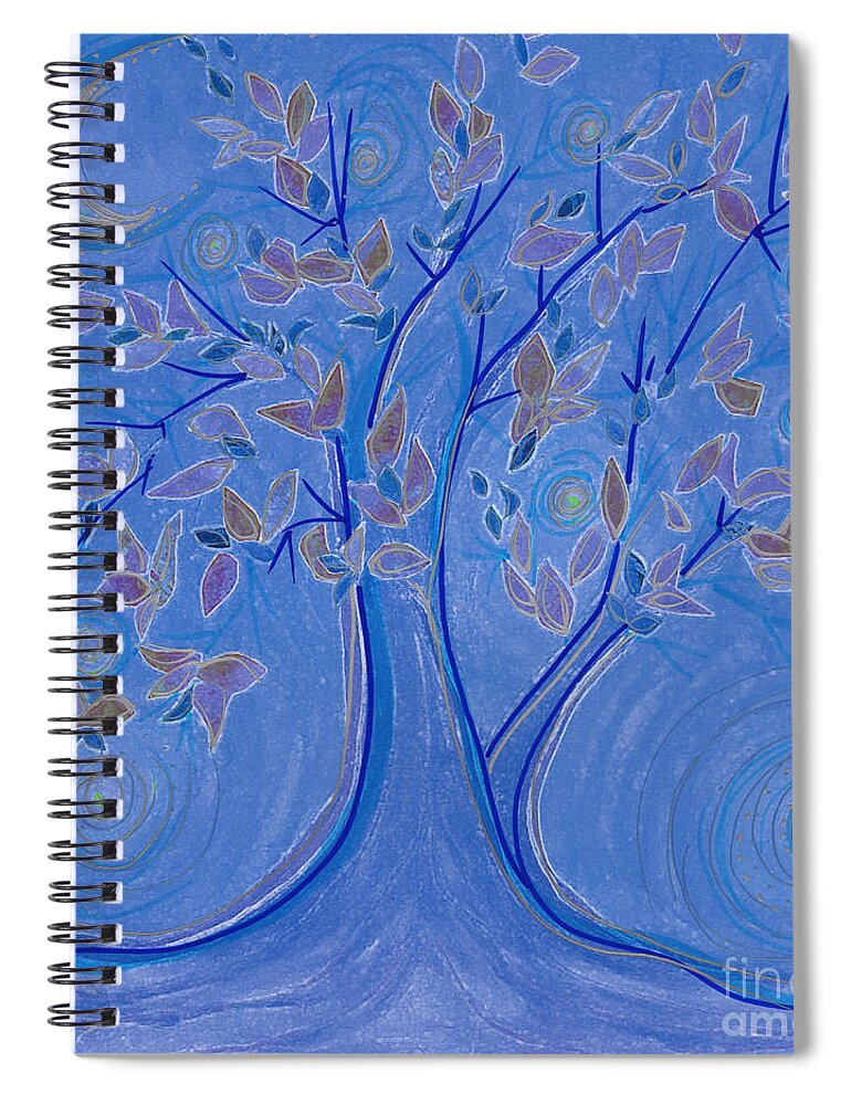 First Star Art Spiral Notebook featuring the drawing Dreaming Tree by jrr by First Star Art