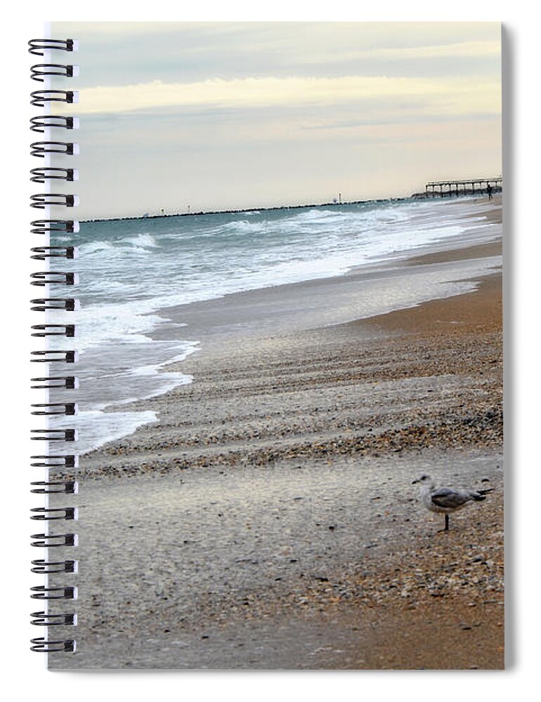 North Carolina Spiral Notebook featuring the photograph Dreamy Ocean Beach North Carolina Coastal Beach by Kathy Fornal