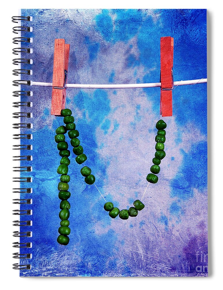 Peas Spiral Notebook featuring the photograph Dried Peas by Randi Grace Nilsberg