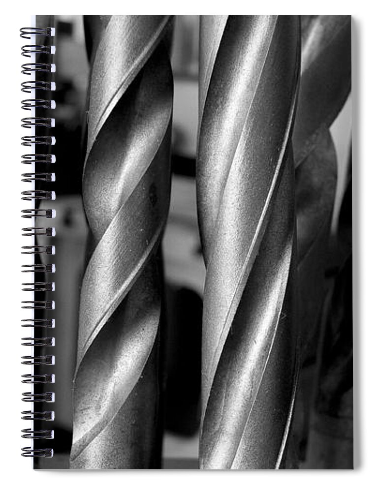Dubuque Spiral Notebook featuring the photograph Drills by Steven Ralser