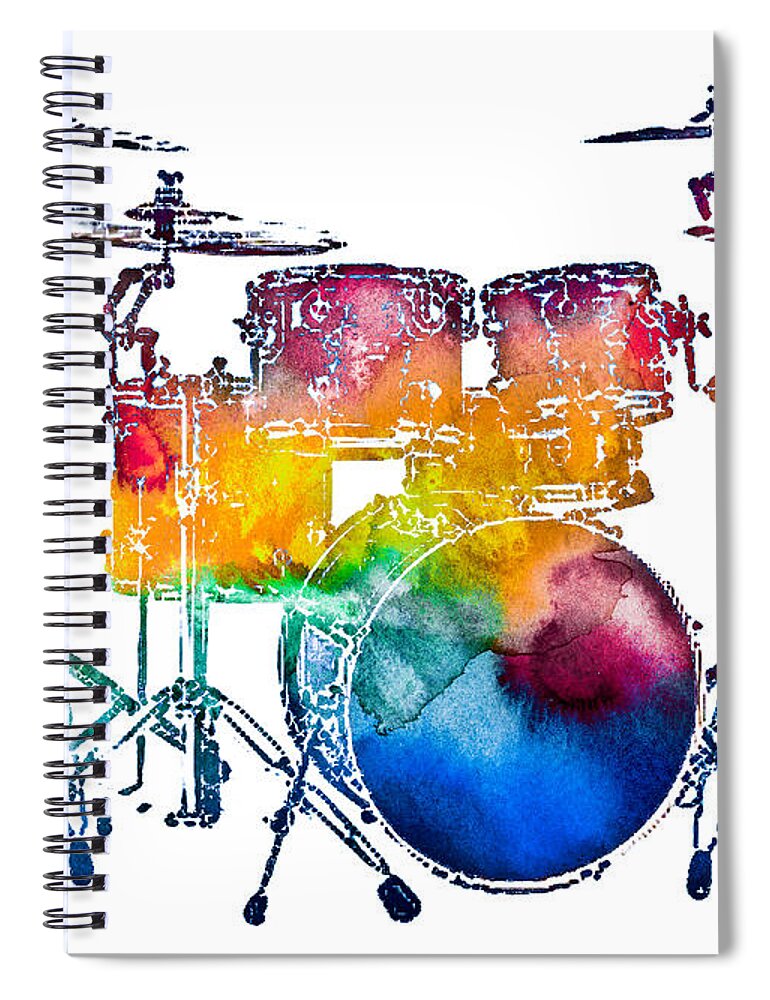 Drums Spiral Notebook featuring the photograph Drum Set by Athena Mckinzie